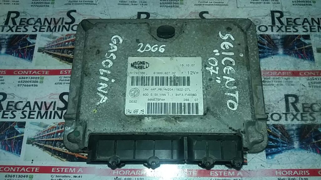 Calculator Motor FIAT SEICENTO 51793106 / 61600.627.07 / 61600 627 07 / 6160062707 / IAW 4AF M9 / IAW4AFM951793106 / 61600.627.07 / 61600 627 07 / 6160062707 / IAW 4AF M9 / IAW4AFM9