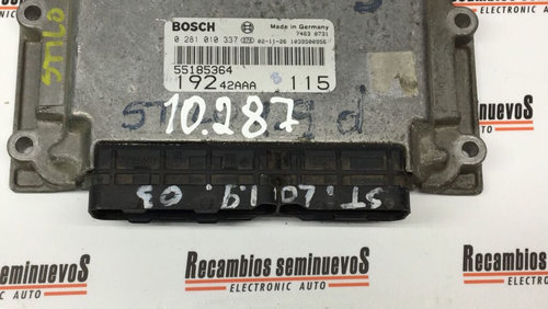 Calculator Motor FIAT STILO, 0281010337, 55185364, 19242AAA,