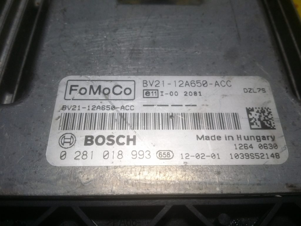 Calculator Motor FORD FIESTA, 0281018993, BV2112A650ACC,