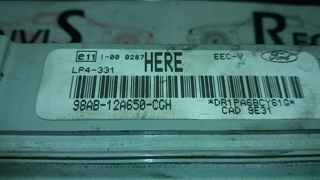Calculator Motor FORD FOCUS 98AB 12A650 CGH / 98AB12A650CGH / LP4-331 / LP4 331 / LP433198AB 12A650 CGH / 98AB12A650CGH / LP4-331 / LP4 331 / LP4331