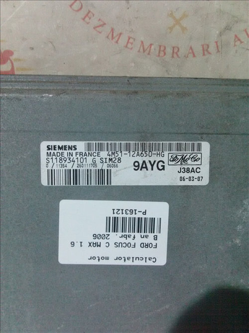 Calculator motor FORD FOCUS C MAX 1.6 B an fabr. 2006