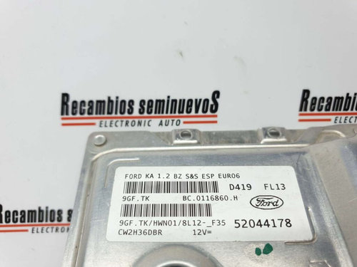 Calculator Motor FORD KA, 52044178, BC0116860H, 9GFTK, HWN018L12,