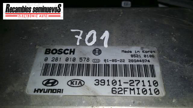 Calculator Motor HYUNDAI TRAJET, 0281010578, 3910127110, 64FMI010,