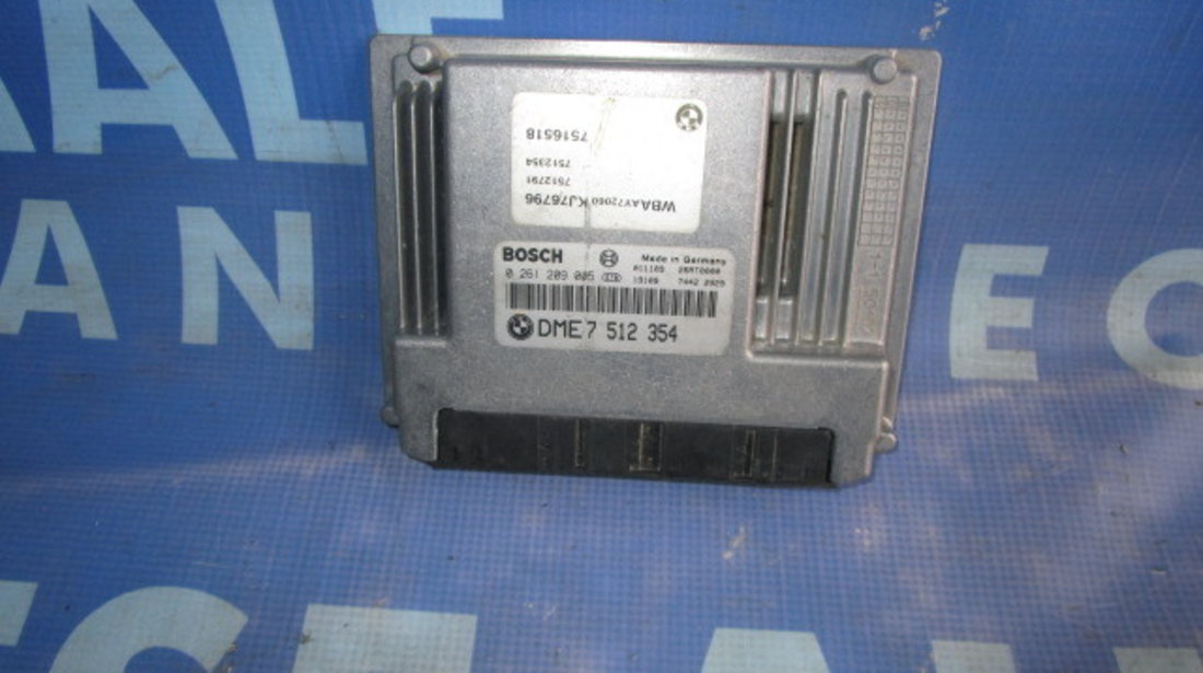 Calculator motor (incomplet) BMW E46 318i; Bosch 7512354 (fara ews si cip)