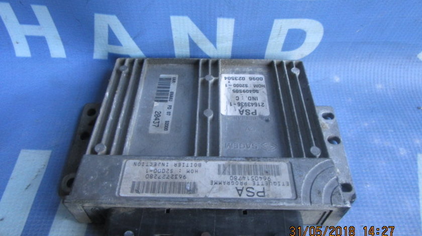 Calculator motor (incomplet) Citroen Xsara Picasso 1.8i 16v; 9640514780