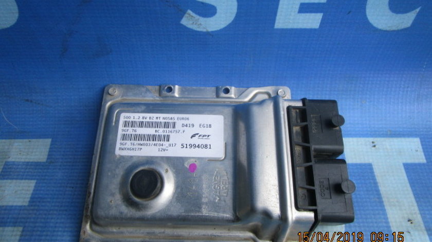 Calculator motor (incomplet) Fiat 500 1.2i; 51994081