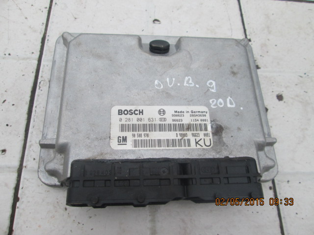 Calculator motor (incomplet) Opel Vectra B; 0 281 001 631//90 588 976//09 148 300
