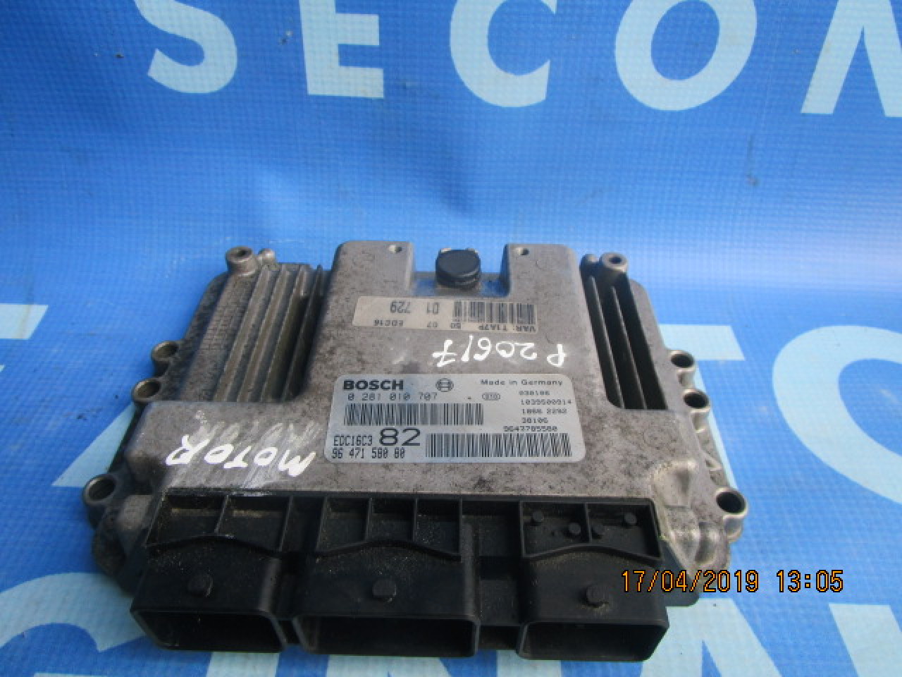 Calculator motor (incomplet) Peugeot 206 1.4hdi; 9647158080