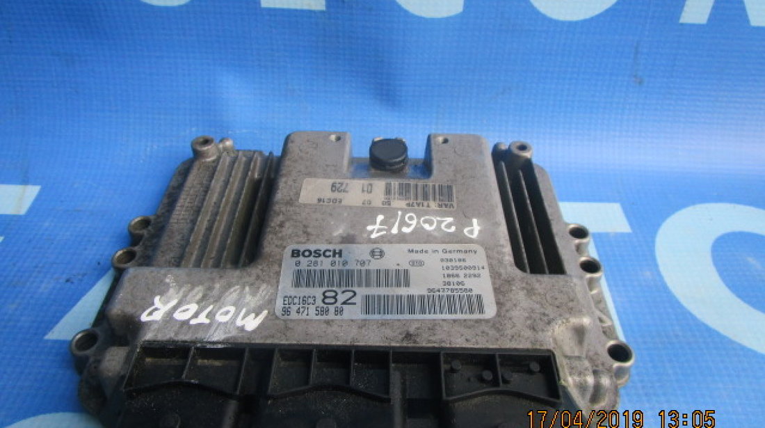 Calculator motor (incomplet) Peugeot 206 1.4hdi; 9647158080