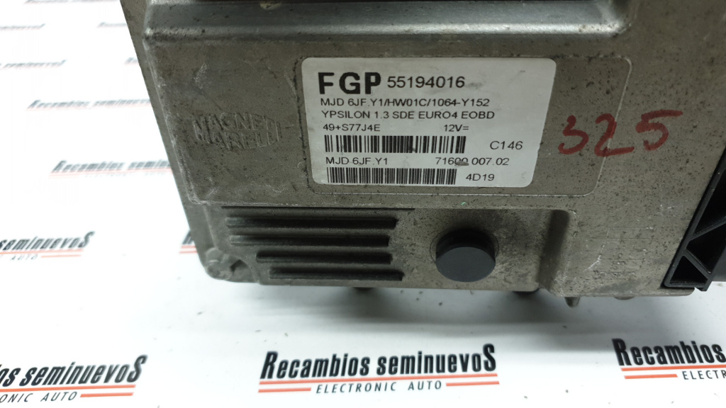 Calculator Motor LANCIA YPSILON, 7160000702, 55194016, MJD6JFY1, HW01C,