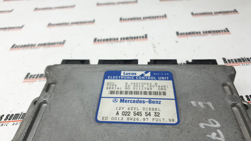 Calculator Motor LUCAS MERCEDES-BENZ SL -R231- R04010023B / A 022 545 54 32 / A0225455432 / SW 26 97...
