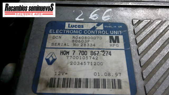 Calculator Motor LUCAS MITSUBISHI CARISMA R04080007D / HOM 7700867274 / HOM7700867274 / 7700105742R04080007D / HOM 7700867274 / HOM7700867274 / 7700105742