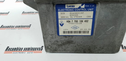 Calculator Motor LUCAS RENAULT TRAFIC R04080016C / HOM 7700106482 / HOM7700106482 / 7700110128R04080...