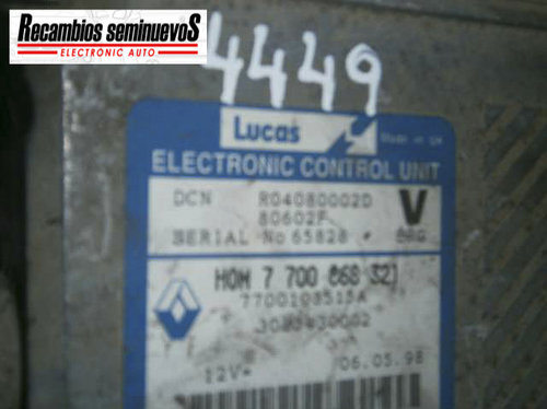 Calculator Motor LUCAS VOLVO S40 R04080002D / HOM 7 700 868 321 / HOM7700868321 / 7700103515A,
