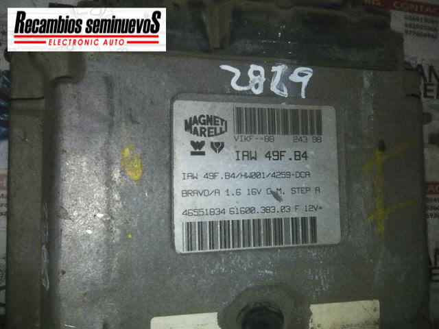 Calculator Motor MAGNETI MARELLI FIAT BRAVO 61600.383.03 F / 61600 383 03 F / 6160038303F / 46551834 / IAW 49F.84 / IAW 49F 84 / IAW49F8461600.383.03 F / 61600 383 03 F / 6160038303F / 46551834 / IAW 49F.84 / IAW 49F 84 / IAW49F84