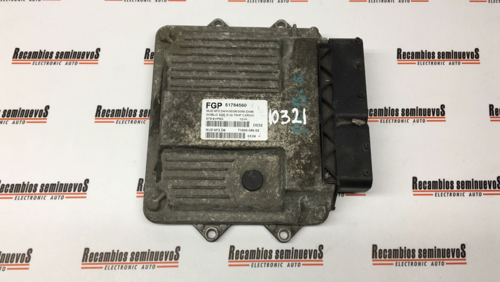 Calculator Motor MAGNETI MARELLI FIAT DOBLO 71600.086.02 / 71600 086 02 / 7160008602 / 51784560 / MJD 6F3 D4 / MJD6F3D4 / HW03R71600.086.02 / 71600 086 02 / 7160008602 / 51784560 / MJD 6F3 D4 / MJD6F3D4 / HW03R