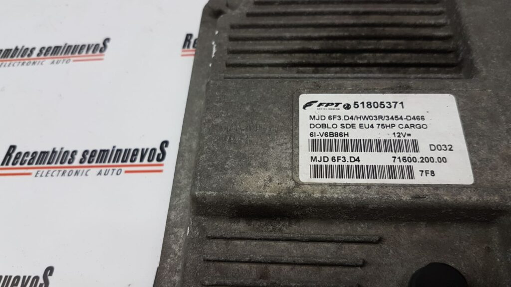 Calculator Motor MAGNETI MARELLI FIAT DOBLO 71600.200.00 / 71600 200 00 / 7160020000 / 51805371 / MJD 6F3.D4 / MJD 6F3 D4 / MJD6F3D4 / HW03R71600.200.00 / 71600 200 00 / 7160020000 / 51805371 / MJD 6F3.D4 / MJD 6F3 D4 / MJD6F3D4 / HW03R