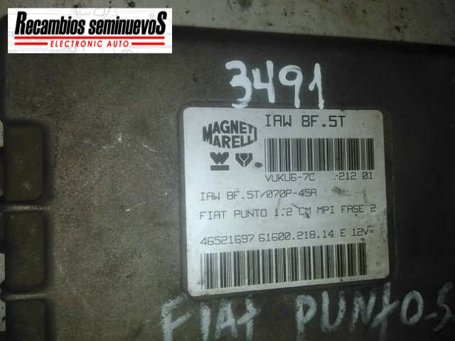 Calculator Motor MAGNETI MARELLI FIAT PUNTO 61600.218.14 / 61600 218 14 / 6160021814 / 46521697 / IAW 8F.5T / IAW 8F 5T / IAW8F5T61600.218.14 / 61600 218 14 / 6160021814 / 46521697 / IAW 8F.5T / IAW 8F 5T / IAW8F5T