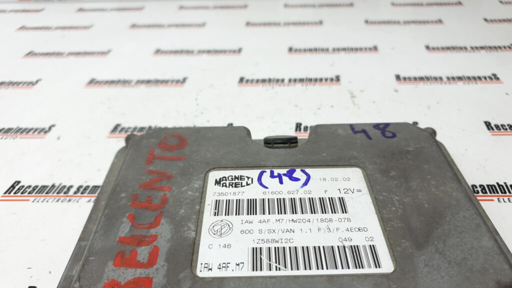 Calculator Motor MAGNETI MARELLI FIAT SEICENTO 61600.627.02 / 61600 627 02 / 6160062702 / IAW 4AF M7 / IAW4AFM7 / 7350187761600.627.02 / 61600 627 02 / 6160062702 / IAW 4AF M7 / IAW4AFM7 / 73501877