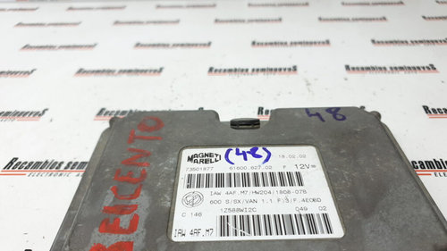 Calculator Motor MAGNETI MARELLI FIAT SEICENTO 61600.627.02 / 61600 627 02 / 6160062702 / IAW 4AF M7...