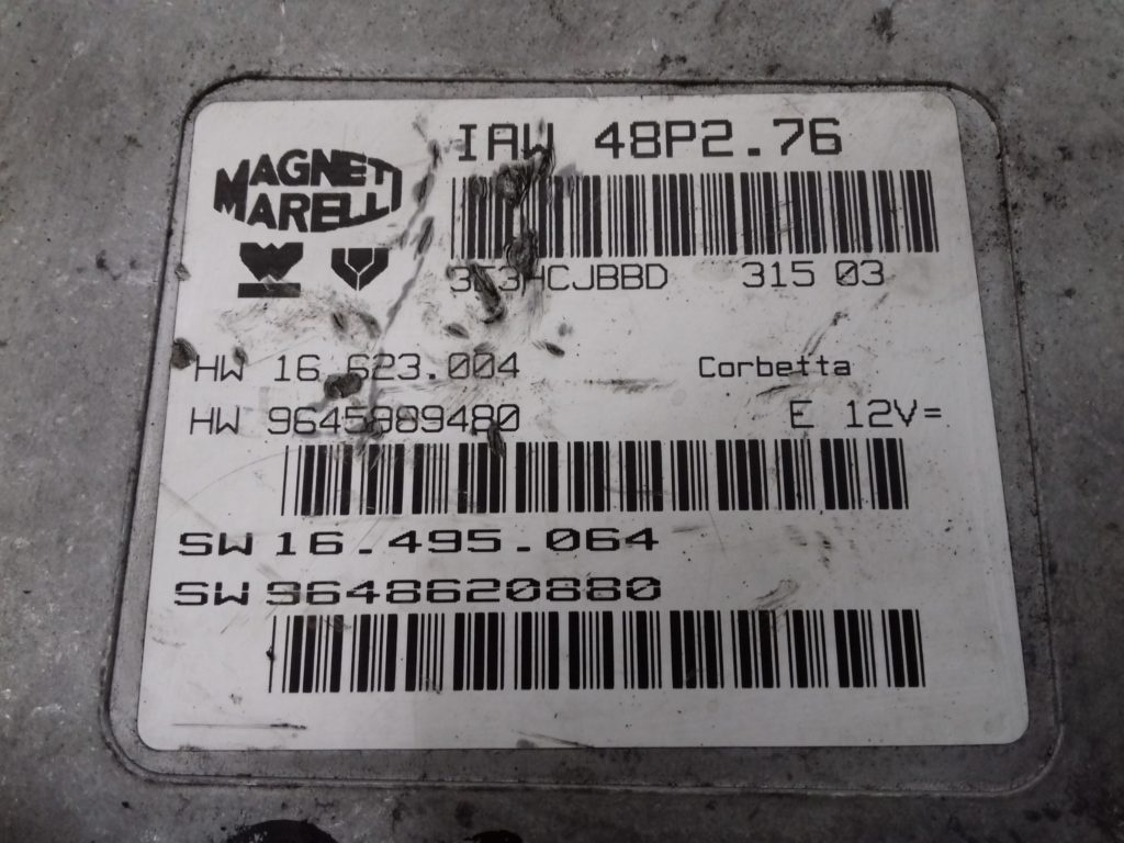 Calculator Motor MAGNETI MARELLI PEUGEOT 206 9645989480 / 16 623 004 / 16623004 / 9648620880 / 16 495 064 / 16495064 / IAW 48P2 76 / IAW48P276,