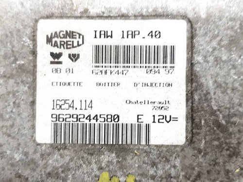 Calculator Motor MAGNETI MARELLI PEUGEOT 306 9629244580 / 16254114 / IAW 1AP.40 / IAW 1AP 40 / IAW1A...