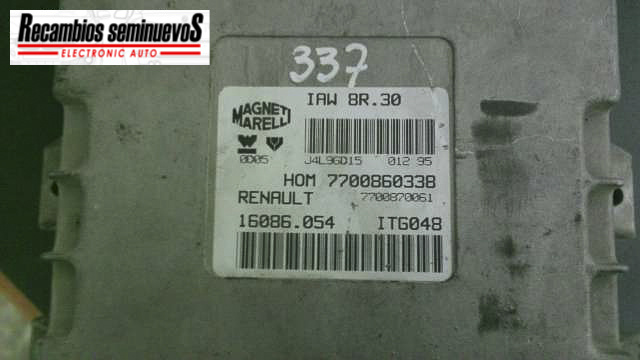 Calculator Motor MAGNETI MARELLI RENAULT 19 HOM 7700860338 / HOM7700860338 / 7700870061 / 16086.054 / 16086 054 / 16086054 / IAW 8R.30 / IAW 8R 30 / IAW8R30HOM 7700860338 / HOM7700860338 / 7700870061 / 16086.054 / 16086 054 / 16086054 / IAW 8R.30 / I
