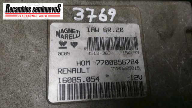 Calculator Motor MAGNETI MARELLI RENAULT TWINGO HOM 7700856784 / HOM7700856784 / 7700865815 / 16085.054 / 16085 054 / 16085054 / IAW 6R 20 / IAW6R20HOM 7700856784 / HOM7700856784 / 7700865815 / 16085.054 / 16085 054 / 16085054 / IAW 6R 20 / IAW6R20