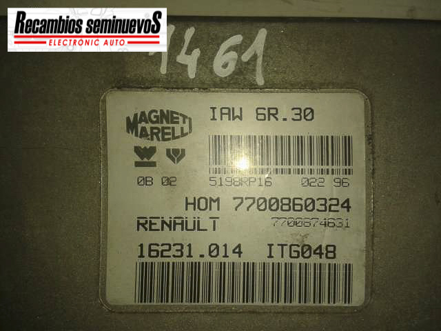 Calculator Motor MAGNETI MARELLI RENAULT TWINGO HOM 7700860324 / HOM7700860324 / 7700874630 / IAW 6R.30 / IAW 6R 30 / IAW6R30 / 16085.134 / 16085 134 / 16085134HOM 7700860324 / HOM7700860324 / 7700874630 / IAW 6R.30 / IAW 6R 30 / IAW6R30 / 16085.134