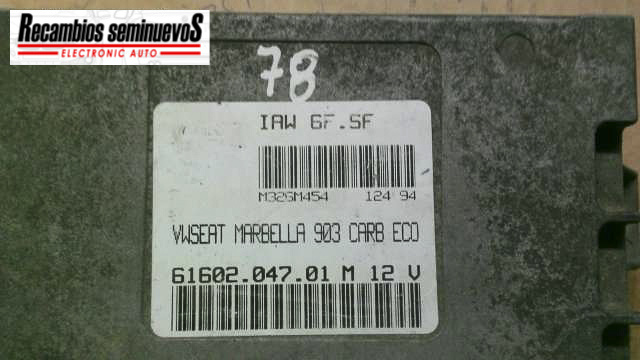 Calculator Motor MAGNETI MARELLI SEAT MARBELLA 6160204701 M / 6160204701M / IAW 6F.SF / IAW 6F SF / IAW6FSF6160204701 M / 6160204701M / IAW 6F.SF / IAW 6F SF / IAW6FSF