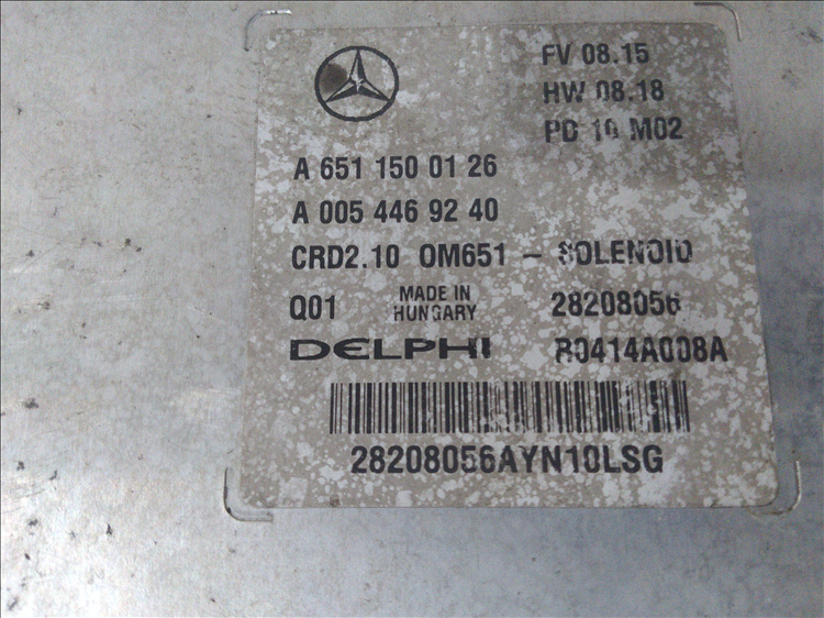 Calculator motor MERCEDES-BENZ C CLASS 2.2 CDI an fabr. 2010