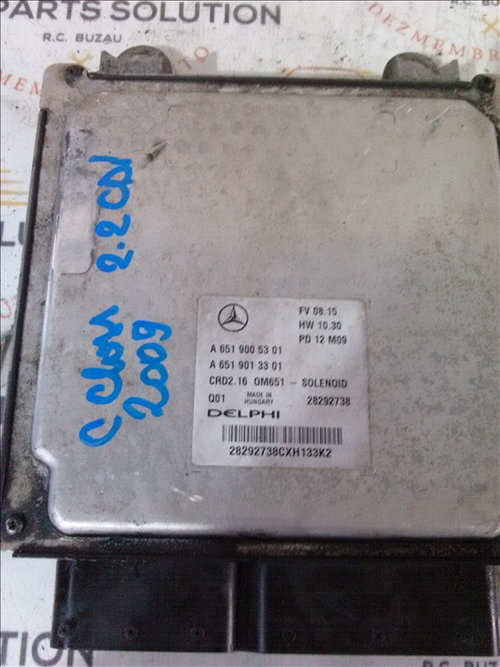 Calculator motor MERCEDES-BENZ C CLASS 2.2 CDI an fabr. 2009