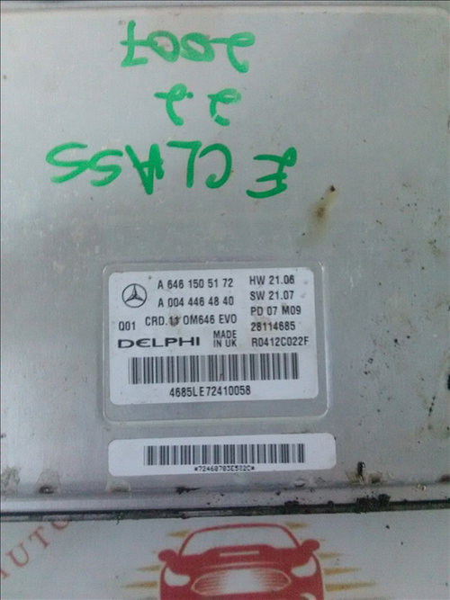 Calculator motor MERCEDES-BENZ E CLASS 2.2 CDI an fabr 2007