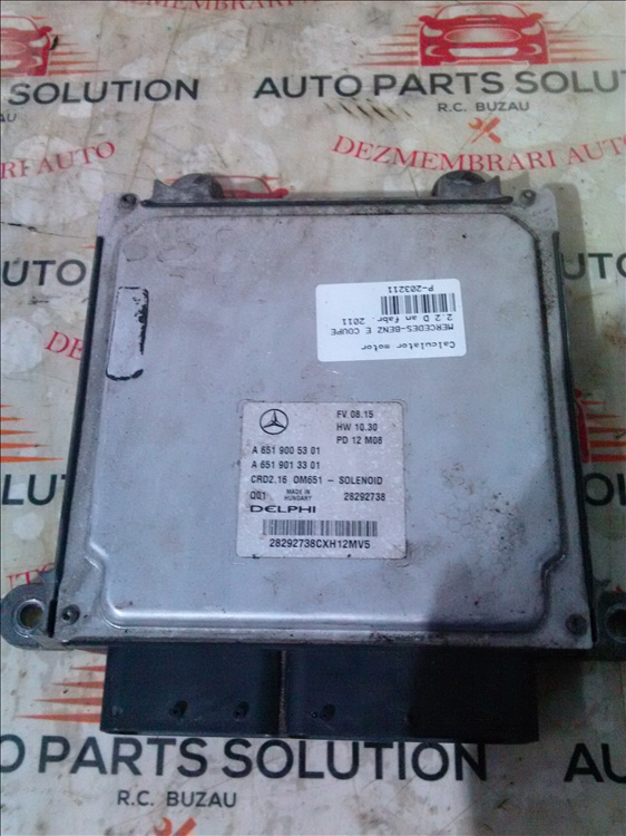 Calculator motor MERCEDES-BENZ E COUPE 2.2 D an fabr. 2011