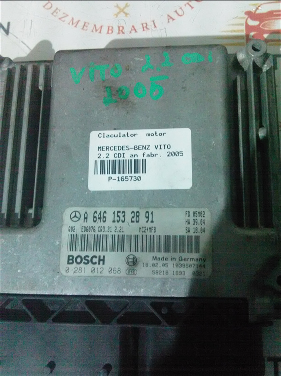 Calculator motor MERCEDES-BENZ VITO 2.2 CDI an fabr. 2005