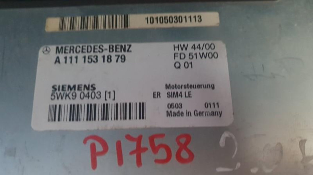 Calculator motor Mercedes C-Class (2001-2007) [W203] a1111531879