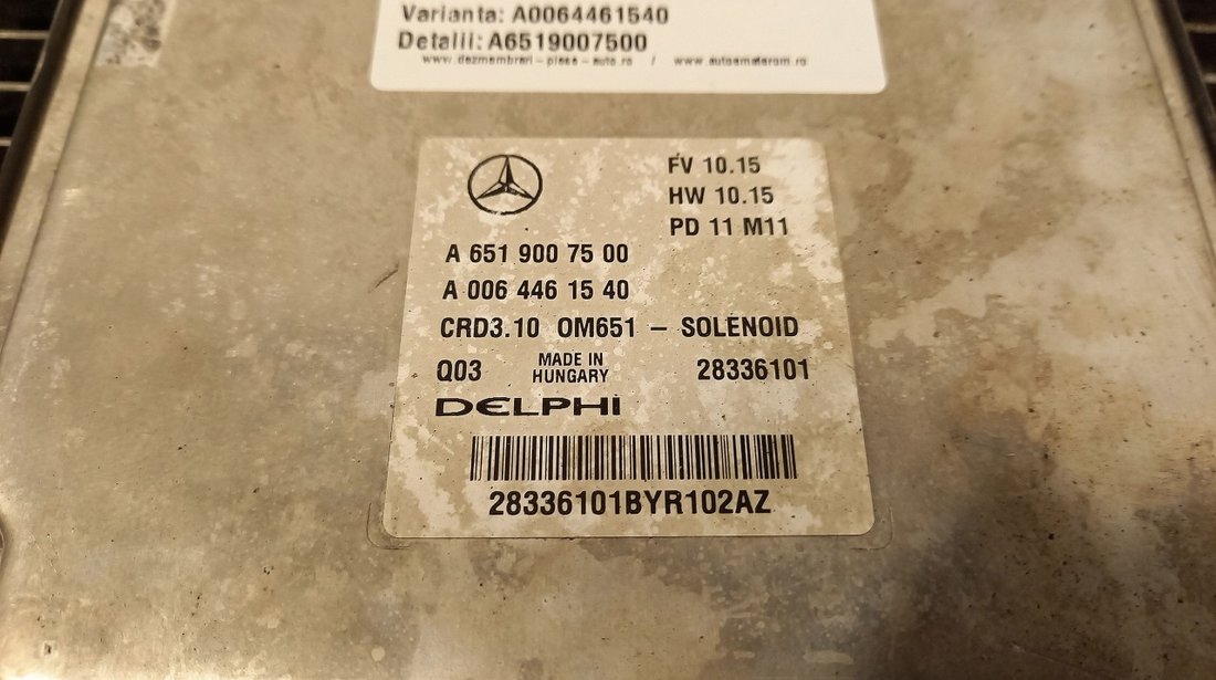 CALCULATOR MOTOR MERCEDES C-CLASS C-CLASS 2.2 CDI - (2011 2014)