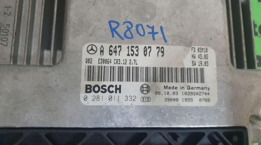 Calculator motor Mercedes E-Class (2002->) [W211] 0281011332