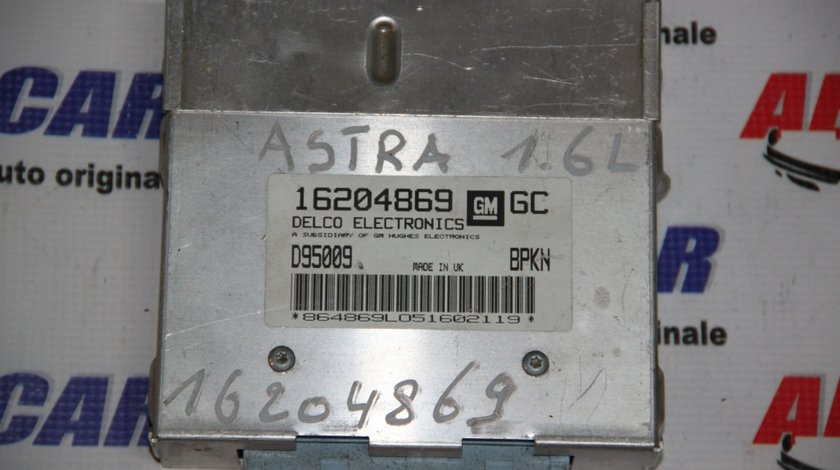 Calculator motor Opel Astra F 1.6 Benzina cod: 16204869 / 16204869GC / D95009 model 1995