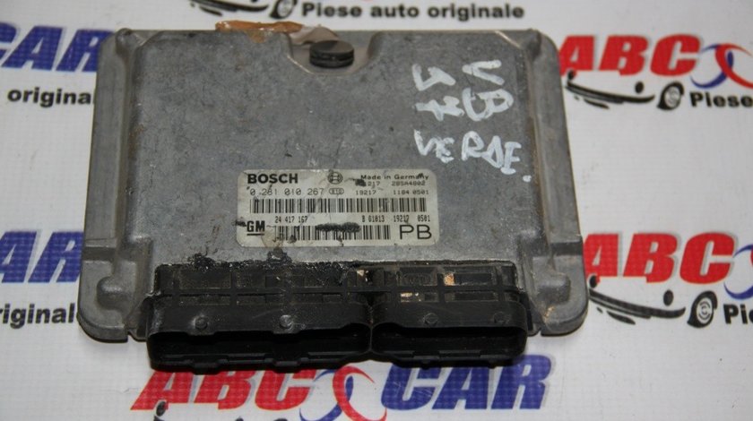 Calculator motor Opel Astra G 2.0 DTI cod: 24417167 / 24417167PB / 0281010267 model 2001