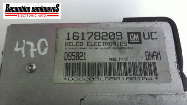 Calculator Motor OPEL CORSA 16178209 / BNAM16178209 / BNAM