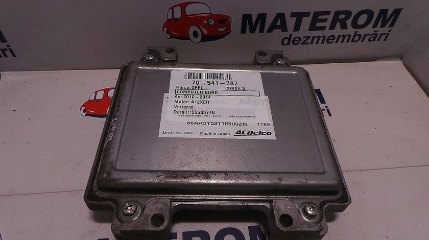 CALCULATOR MOTOR OPEL CORSA D CORSA D A12XER - (2011 2014)