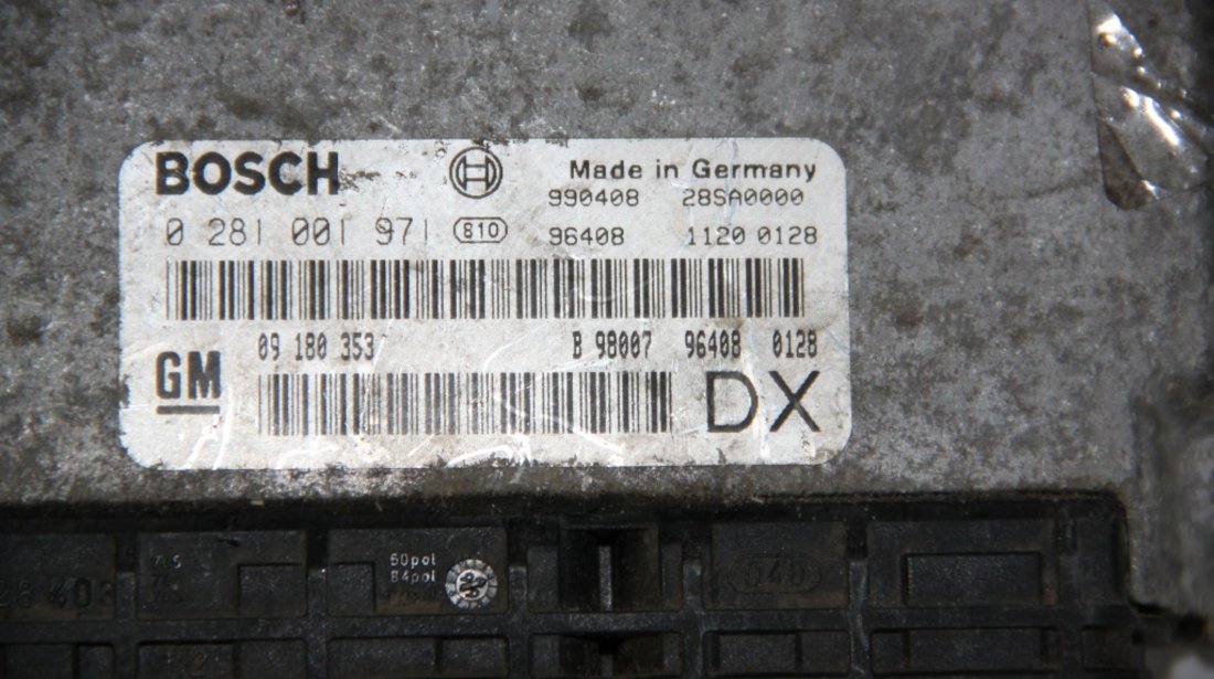 Calculator motor Opel Vectra B 2.0 DTI cod: 0281001971 / 09180353DX / 09180353 model 2000