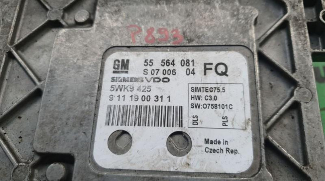 Calculator motor Opel Zafira B (2005->) 55564081