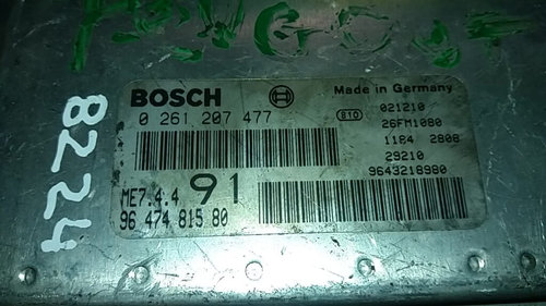 Calculator Motor PEUGEOT 206, 0261207477, ME74491, 9647481580, 9643218980,