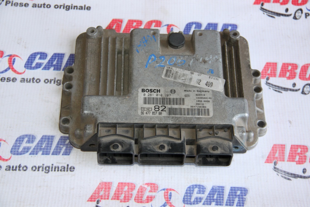 Calculator motor Peugeot 206 1.4 HDI cod: 0281010707 / 9647785780 model 2005