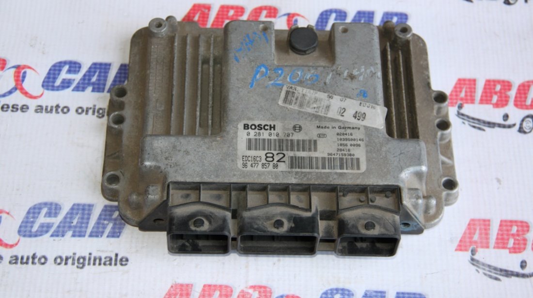 Calculator motor Peugeot 206 1.4 HDI cod: 0281010707 / 9647785780 model 2005