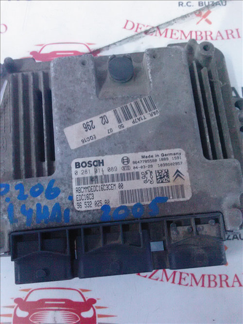 Calculator motor PEUGEOT 206 1.6 HDI an fabr. 2005