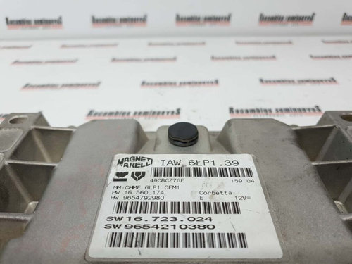 Calculator Motor PEUGEOT 307, 16560174, 9654792980, 16723024, 9654210380, IAW6LP139,