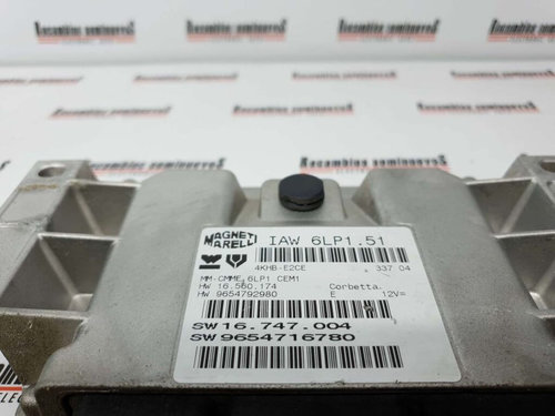 Calculator Motor PEUGEOT 307, 9654792980, 16560174, 9654716780, 16747004, IAW6LP151,